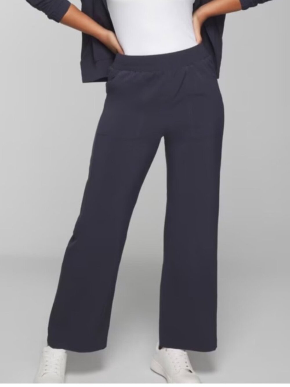 Soma Everstretch Relaxed Wide-Leg Pull On Pants in Blue Size XL NWOT